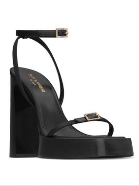 SAINT LAURENT Platz Platform Sandals NEW